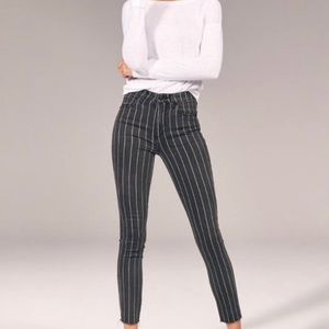 Abercrombie Pin Stripe Black Jeans